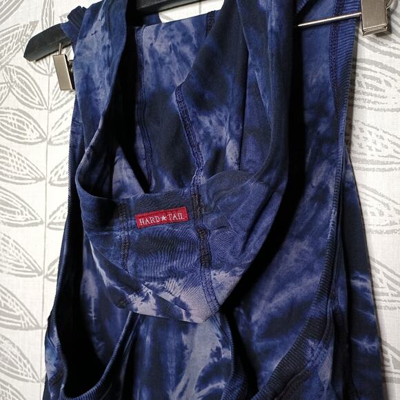 Hardtail Vest Zip Hoodie Tie Dye Blue Active Athleisure - Picture 6 of 7
